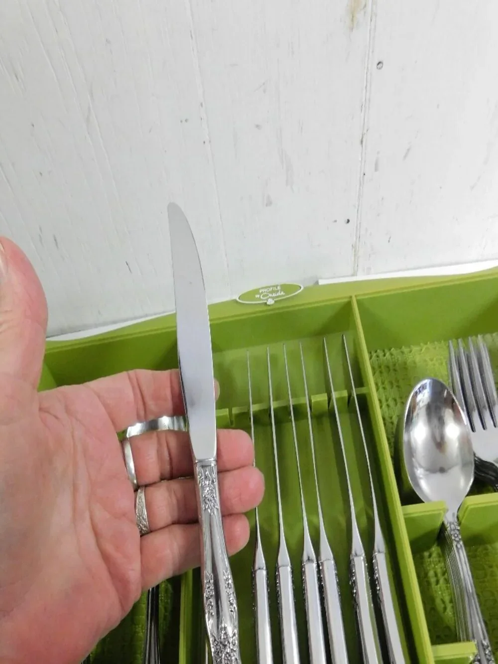 Oneida Profile Galveston Pattern Stainless Steel Flatware 50 pc Set Srv for 8
